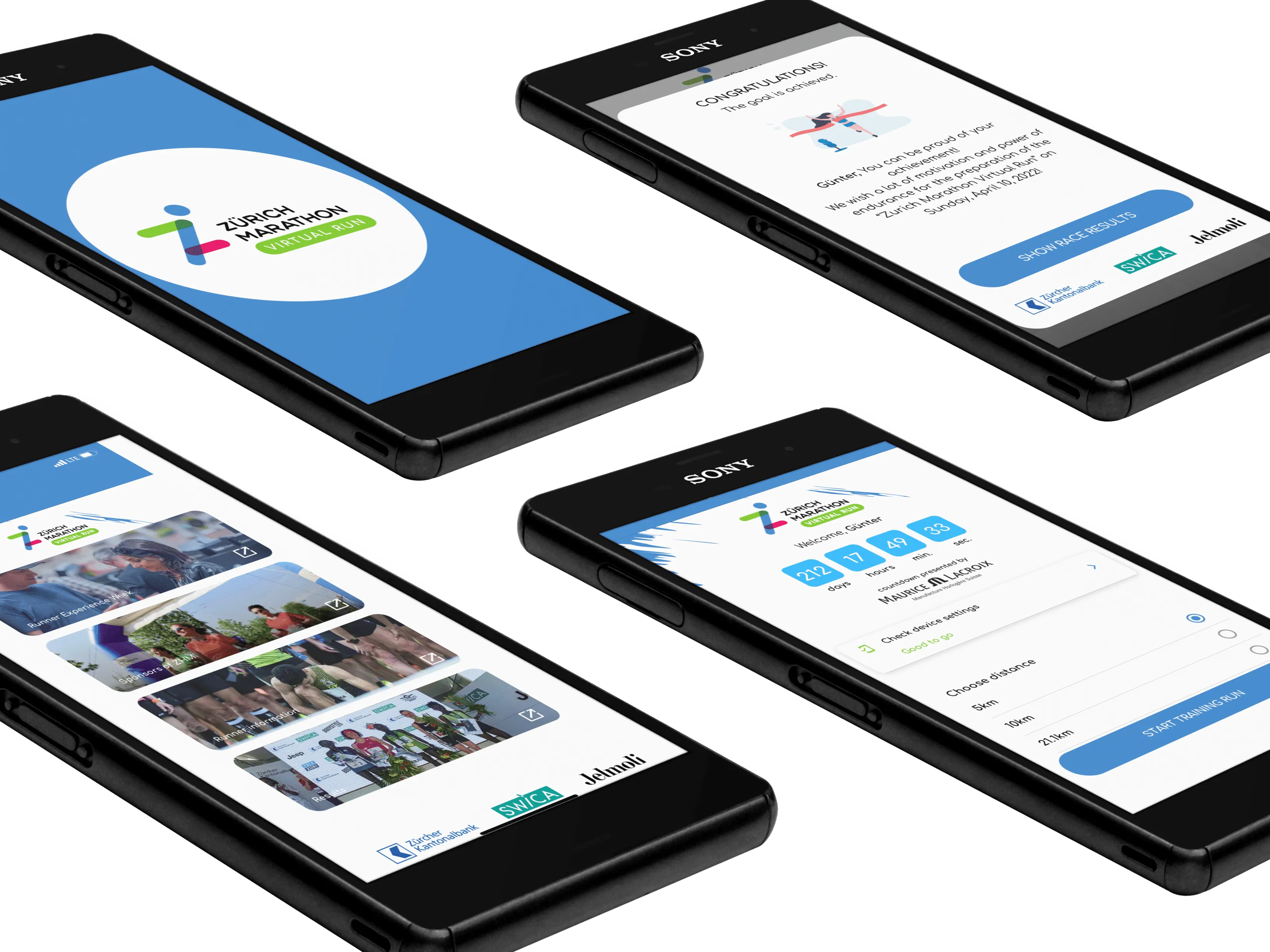 Zürich Marathon App Screen Overview