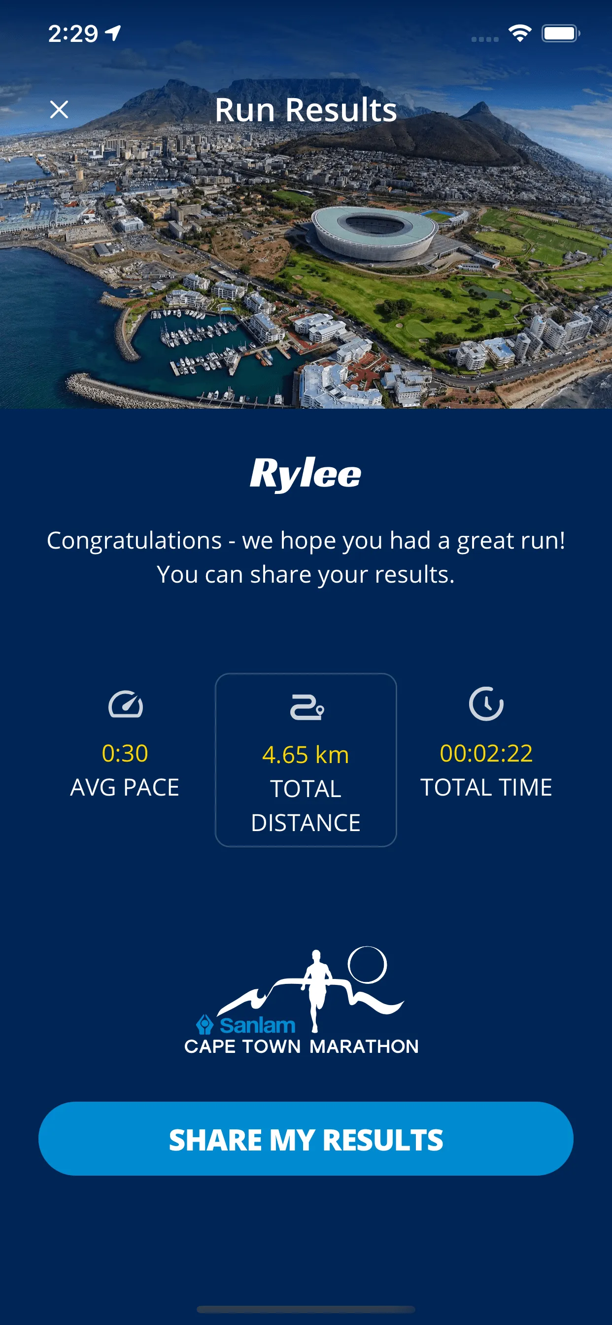 Social Sharing Screen
