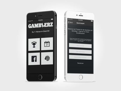 App: iOS App für das Gamblerz Partylabel